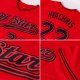 Women's Custom Red Black Authentic Baseball Jersey