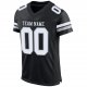 Kid's Custom Black White-Silver Mesh Authentic Football Jersey