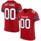 Men's Custom Red White-Black Mesh Authentic Football Jersey