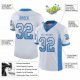 Women's Custom White Powder Blue-Black Mesh Drift Fashion Football Jersey