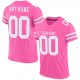 Preschool Custom Pink White Mesh Authentic Football Jersey