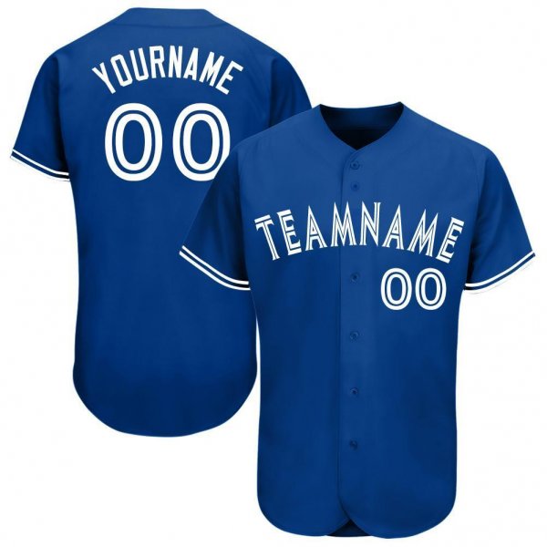 Men's Custom Royal White Baseball Jersey