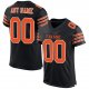 Women's Custom Black Orange-White Mesh Authentic Football Jersey