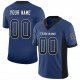 Men's Custom Royal Black-White Mesh Drift Fashion Football Jersey