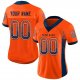 Youth Custom Orange Navy-White Mesh Drift Fashion Football Jersey