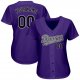 Preschool Custom Purple Black-Gray Authentic Baseball Jersey