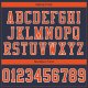 Kid's Custom Navy Orange-White Mesh Authentic Football Jersey