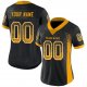 Men's Custom Black Gold-White Mesh Drift Fashion Football Jersey