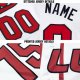 Women's Custom White Red-Navy Baseball Jersey