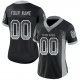 Youth Custom Black Silver-White Mesh Drift Fashion Football Jersey