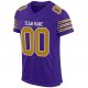 Men's Custom Purple Old Gold-White Mesh Authentic Football Jersey