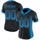 Women's Custom Black Panther Blue-Gray Mesh Drift Fashion Football Jersey