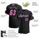 Preschool Custom Black Pink-Light Blue Authentic American Flag Fashion Baseball Jersey