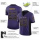 Men's Custom Purple Black-Old Gold Mesh Drift Fashion Football Jersey