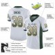 Youth Custom White Green-Gold Mesh Drift Fashion Football Jersey