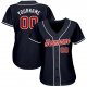 Men's Custom Navy Red-White Baseball Jersey