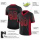 Men's Custom Black Red-Old Gold Mesh Drift Fashion Football Jersey