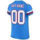 Men's Custom Powder Blue White-Red Mesh Authentic Football Jersey