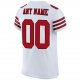 Men's Custom White Red-Black Mesh Authentic Football Jersey