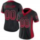 Women's Custom Black Red-Gray Mesh Drift Fashion Football Jersey