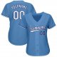 Men's Custom Light Blue White-Royal Baseball Jersey