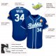 Men's Custom Royal White-Light Blue Baseball Jersey