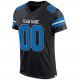 Women's Custom Black Panther Blue-White Mesh Authentic Football Jersey