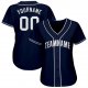 Youth Custom Navy White Baseball Jersey