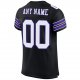 Preschool Custom Black White-Purple Mesh Authentic Football Jersey