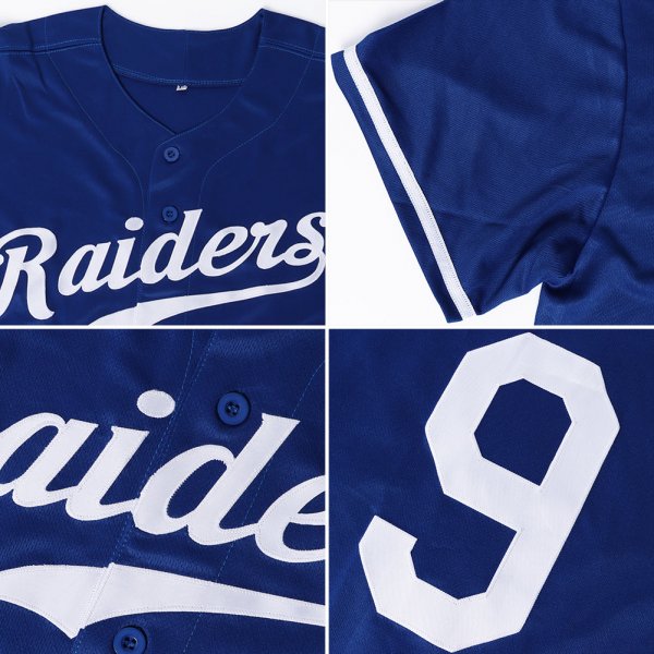 Men's Custom Royal White-Red Authentic Baseball Jersey