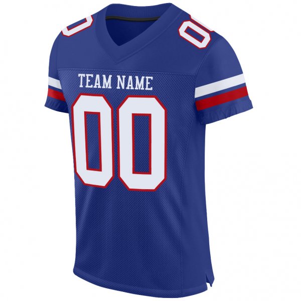 Preschool Custom Royal White-Red Mesh Authentic Football Jersey