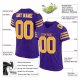 Kid's Custom Purple Gold-White Mesh Authentic Football Jersey