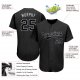 Women's Custom Black Black-Gray Authentic Baseball Jersey