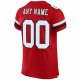 Men's Custom Red White-Black Mesh Authentic Football Jersey