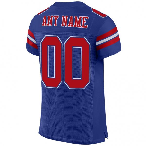 Women's Custom Royal Red-White Mesh Authentic Football Jersey