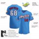 Kid's Custom Powder Blue White-Red Authentic Baseball Jersey