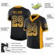 Men's Custom Black Gold-White Mesh Drift Fashion Football Jersey